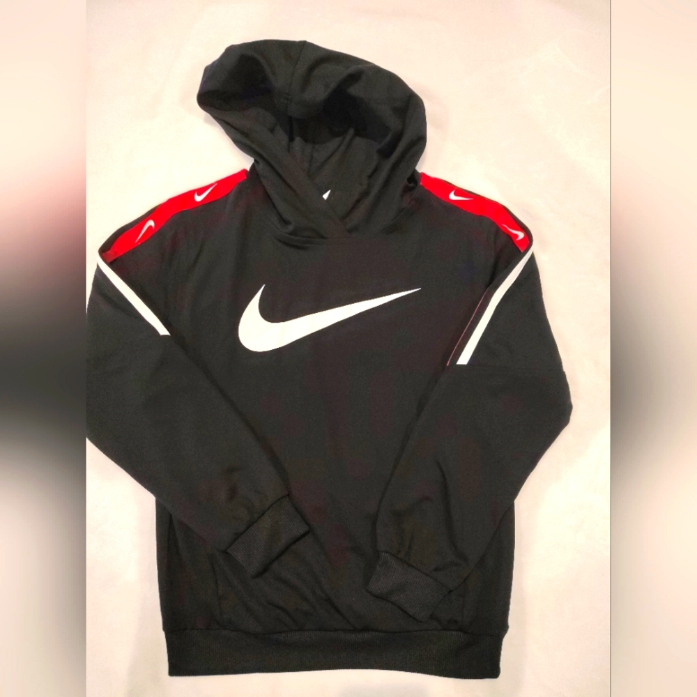 Nike Black Hoodie with Red and White Details